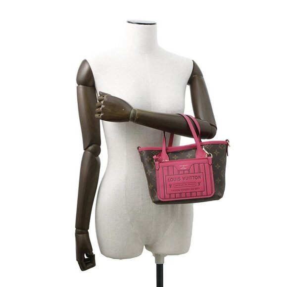 LOUIS VUITTON Neverfull・Inside Out Size BB Monogram Rose Buffalo Pondicher - Picture 4 of 16